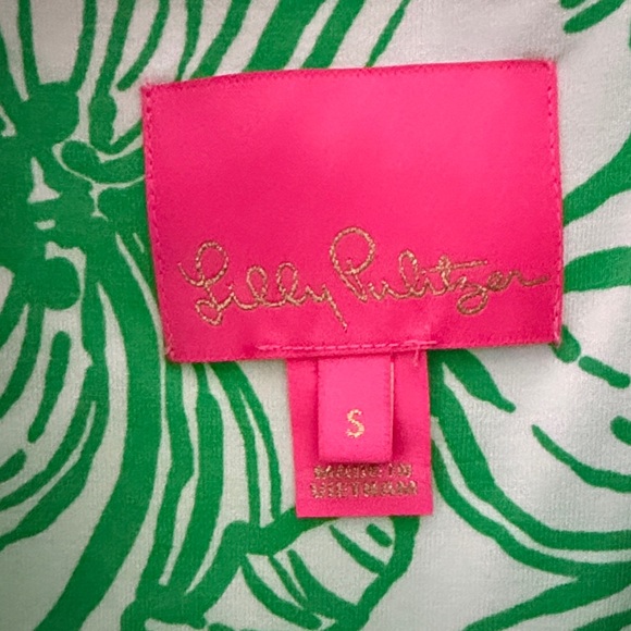 Lilly Pulitzer Green and White Patterned Dress - Picture 2 of 3